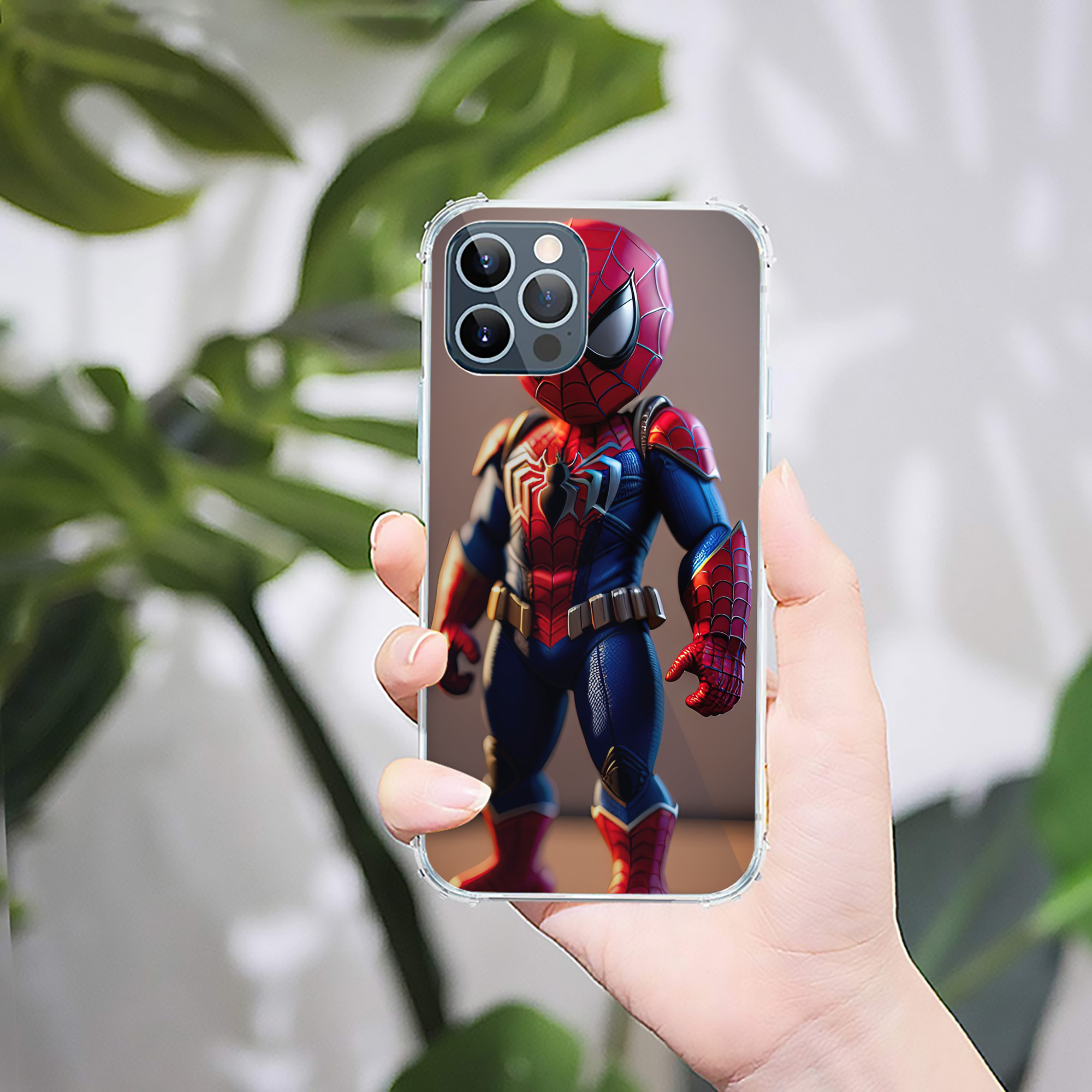 （画像用） Spider Man スパイダーマン 【iPhone 12シリーズ対応】透明スマホケース（クリアソフトケース）
